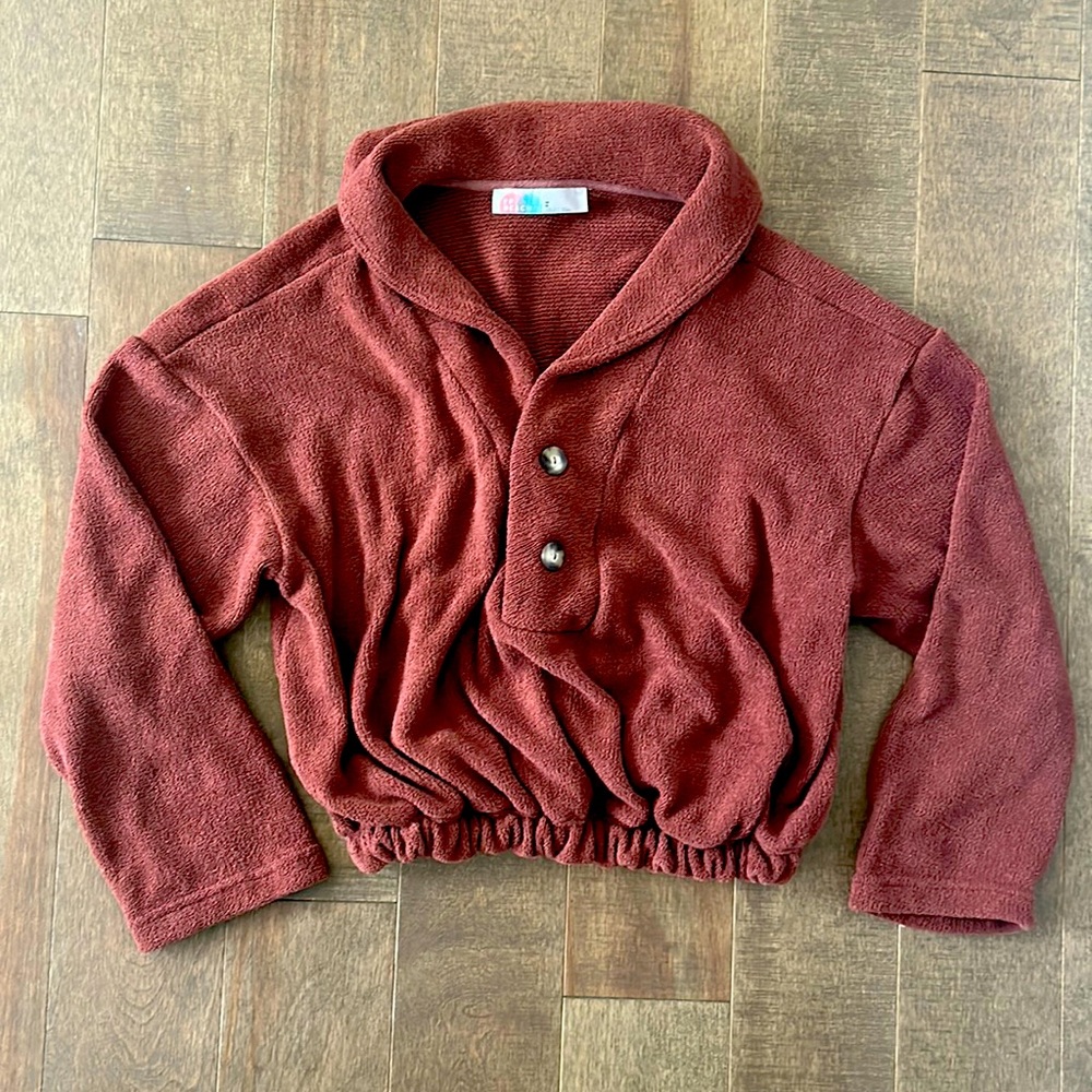 Free People Bino Pullover Sweater in Burgundy Road - Women’s Size Medium